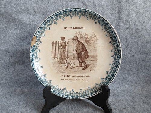 Assiette parlante digoin - assiette,