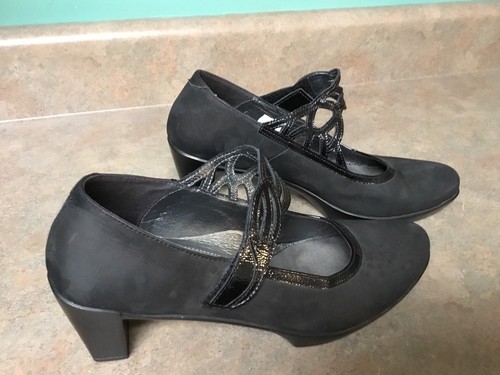 Women naot black suede heels - naot,