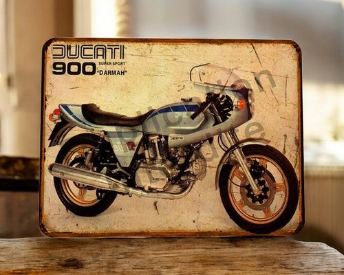 Plaque métal vintage ducatih - métal,
