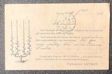 Carte Postale Publicité pépinière Lutrin Bourg en Bresse  Années 1910 1920