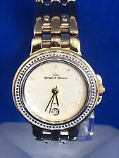 VINTAGE Montre Watch UHR YONGER & BRESSON Quartz DMB 734 Plaqué OR Made FRANCE 