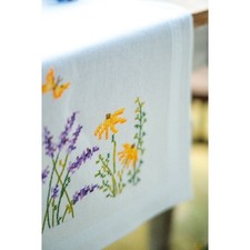 Kit de point de croix estampillé Vervaco nappe "Lavande", 40x100cm