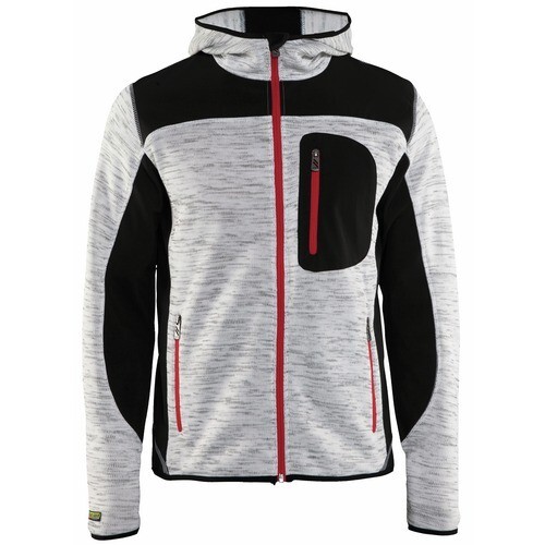 Veste capuche tricot - à,