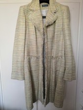 MANTEAU COUTURE MAISON 123 1.2.3 VERT PALE PARFAIT ETAT TAILLE 44. CÉRÉMONIES 