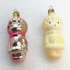 2 anciens jouets anciens vintage en verre ornement de Noël sapin de Noël déco...