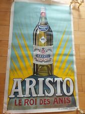 GRANDE AFFICHE LITHOGRAPHIEE PASTIS ARISTO