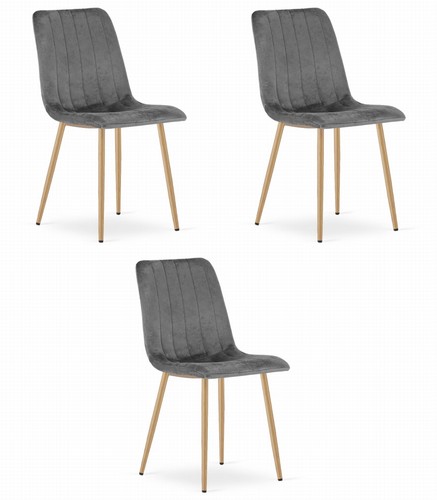 Fauteuil lava velours gris - -,