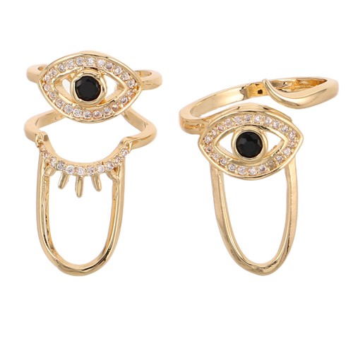 Pcs bague ongles - 2, oeil