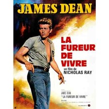 Plaque métal  film cinéma  james dean la fureur de vivre     30 X 20 CM