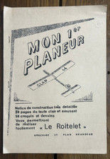 MON 1 ER PREMIER PLANEUR LE ROITELET BROCURE ET PLAN MODELISME