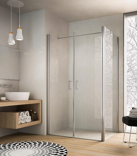 Cabine douche angle eloa - de, d'angle