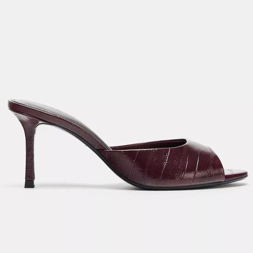 Sabots mule femme bordeaux - mule,