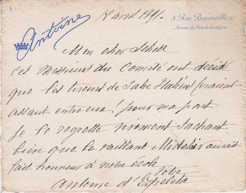Trois lettres autographes - , du