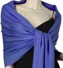 Large écharpe bleu saphir