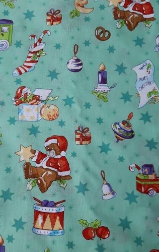 Coupon tissu noel - noel, vert