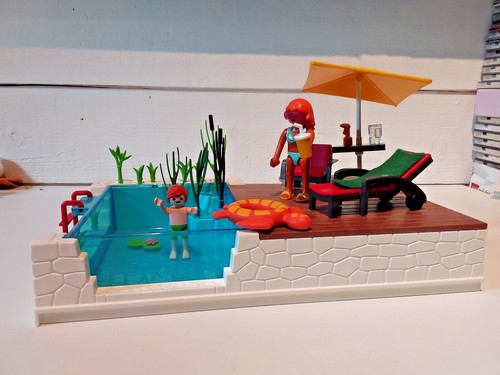 Playmobil lot piscine vacances - lot,