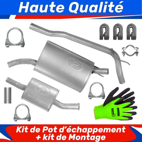 Kit pot échappement pour - de,