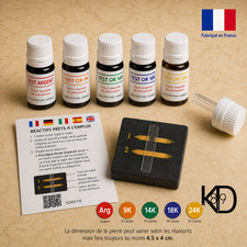 Kit testeur or réactif 9K 14K