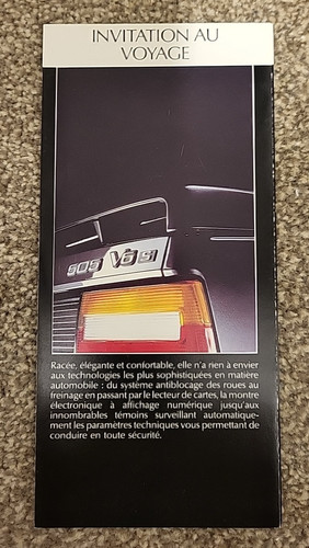 Dépliant peugeot 505 s - v6,