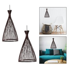 Creative bambou lustre lampe suspendu plafonnier rotin luminaires café bar