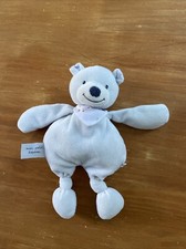 Mon Petit DOUDOU Peluche BOUT' CHOU OURS BLEU bandana voiture Semi Plat Monoprix