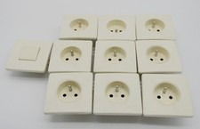 Lot de 9 prises electrique murale Castel2 130276 NF 16AX250~ 1362AP 08W37