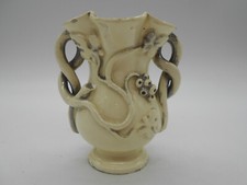 MAGNIFIQUE PETIT VASE PAMPRE DE VIGNE RAISIN EN FAÏENCE DE LANGEAIS