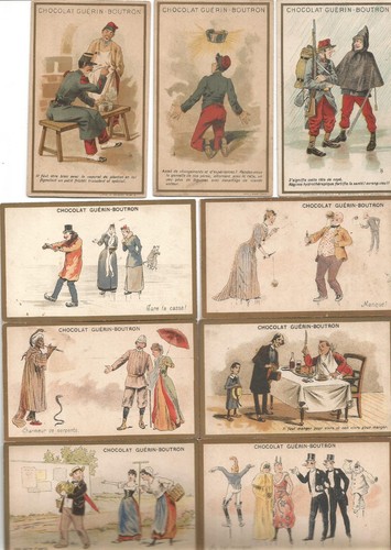 Lot chromos anciens chocolat - anciens,