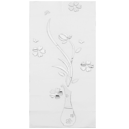 Sticker mural miroir - miroir, fleurs
