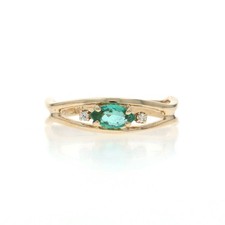 Bague En Émeraude Et Diamant