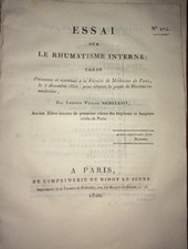 ESSAI SUR LE RHUMATISME INTERNE1820- MÉDECINE.
