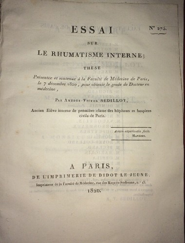 Sédillot essai sur - a, .