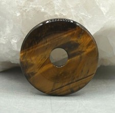 Oeil de Tigre Pendentif Donut pi-Scheibe Env. 35 MM Pierre Précieuse Bracelet a3