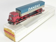 LILIPUT 200L ÉCHELLE HO WAGON PLATEAU DE TRANSPORT DE SEMI-REMORQUE DANZAS  #117