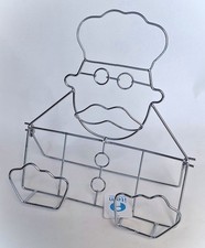 Lutrin support porte livre de cuisine décor Cuisinier métal chromé - 27 x 25 cm