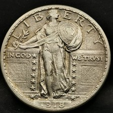Quarter dollar cents 1918 d - 25,