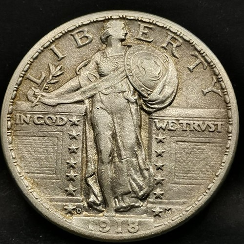Quarter dollar cents 1918 d - cents,
