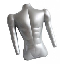 Buste de mannequin gonflable homme de 71 cm avec bras, présentoir pour