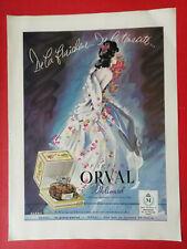 PUB 1947 Parfum MOLINARD "Orval" illustration MASSA Avion Lockheed CONSTELLATION