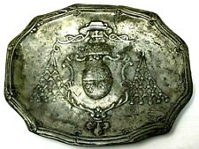 Archevêque & Blason & Héraldique & Plat Etain & Eglise & XVIII -ème Siècle 