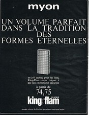 PUBLICITE ADVERTISING   1966   MYON briquet  king flam