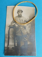 PHOTO INFANTERIE / DECORATION CROIX DE GUERRE / GRENADIER / CASQUE / POILU