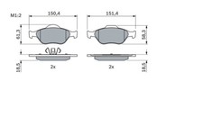 BOSCH BP306 0 986 424 558 Plaquettes de freins avant FORD MAZDA BP 306
