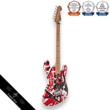 Guitare relique EVH Striped Series Frankenstein Frankie Red avec rayures noir...