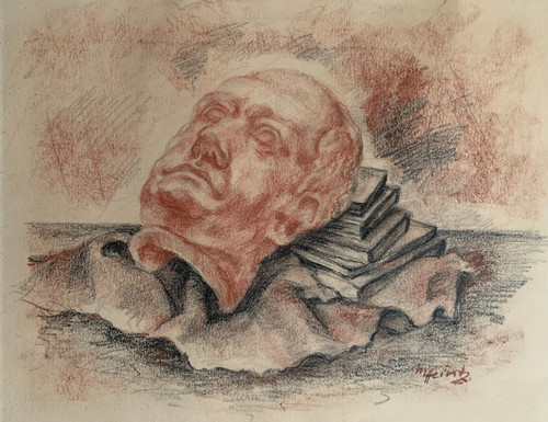 Ancienne nature morte tete - morte, en