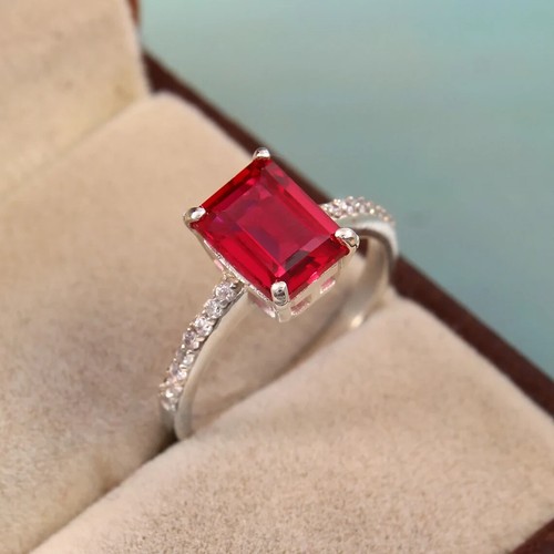 Bague rubis émeraude coupe - rubis,,