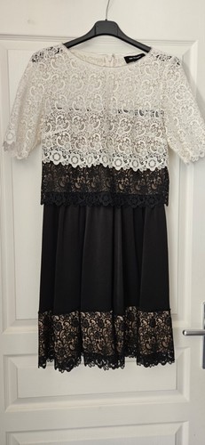 Robe droite blanche beige - droite, blanche,