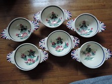 Lot de 6 bols à oreilles ** HB quimper et HB Aurillac ** Peints à la main **