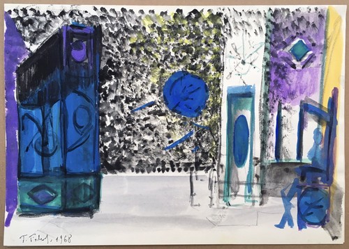 Gouache originale tristan - gouache,