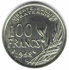 --- 100 Francs Cochet 1958